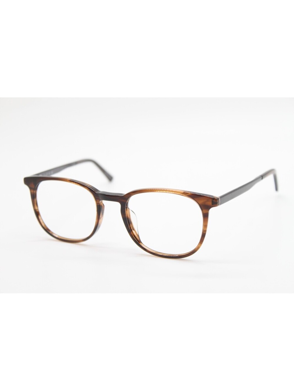 NEW TLG TITANIUM NU076 C02 BROWN BLACK AUTHENTIC EYEGLASSES 49-19